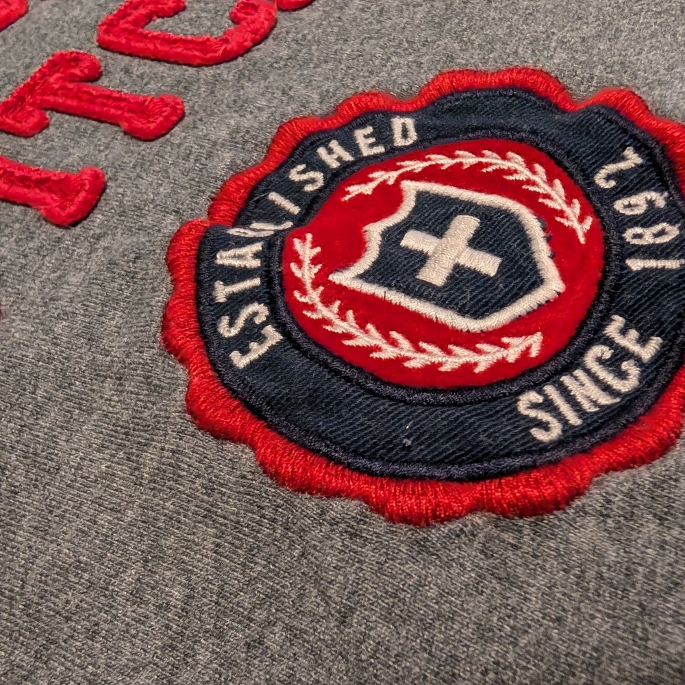 Abercrombie & Fitch Gray  with Red and Navy Accents